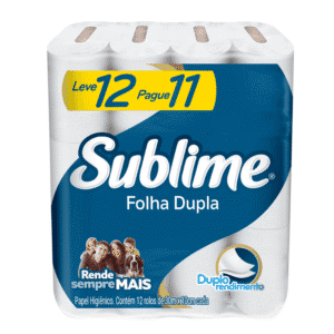 Papel Higiênico Sublime Softy’s Folha Dupla – 30m (12 Rolos)