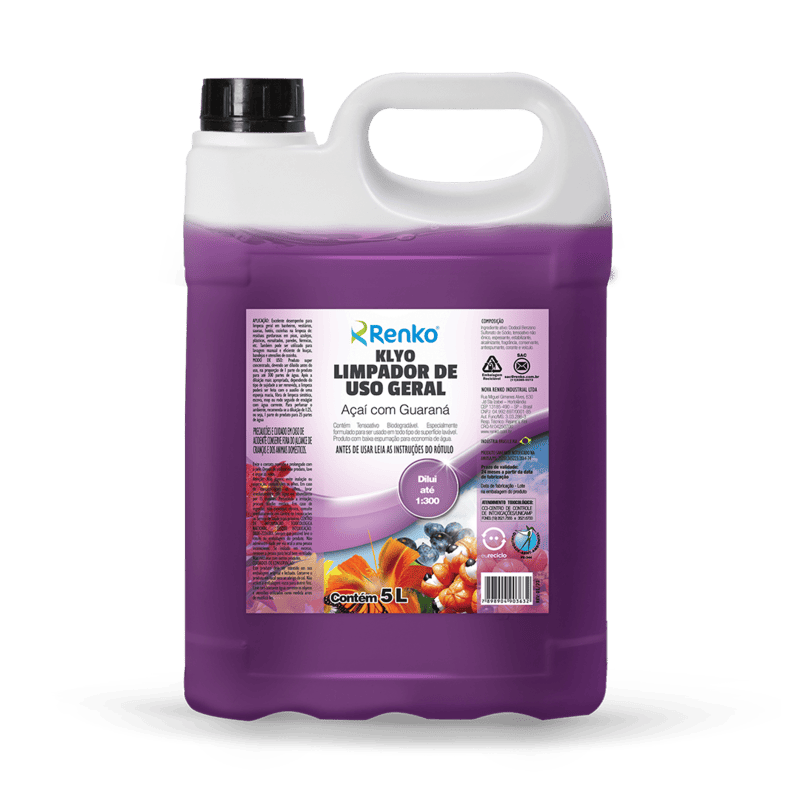 KLYO LIMPADOR GERAL AÇAI GUARANA 5 LTS – KLGACX – SJ Limp