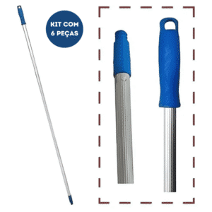 CABO 1.40M X 22MM FOSCO MANOPLA AZUL - PACOTE 06 PEÇAS