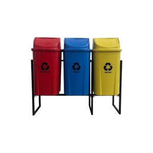 COLETA SELETIVA 60 LITROS – KIT COM 3 LIXEIRAS