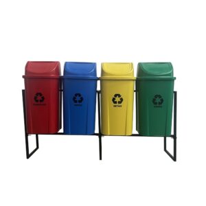 COLETA SELETIVA 60 LITROS – KIT COM 4 LIXEIRAS